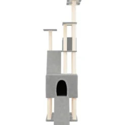 Arbre à chat meuble tour grimper jouet 47.5 x 94 x 190 cm gris