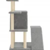 Arbre à chat meuble tour grimper jouet 74 x 61 x 97 cm gris