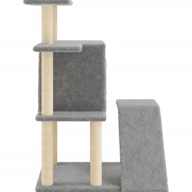 Arbre à chat meuble tour grimper jouet 74 x 61 x 97 cm gris