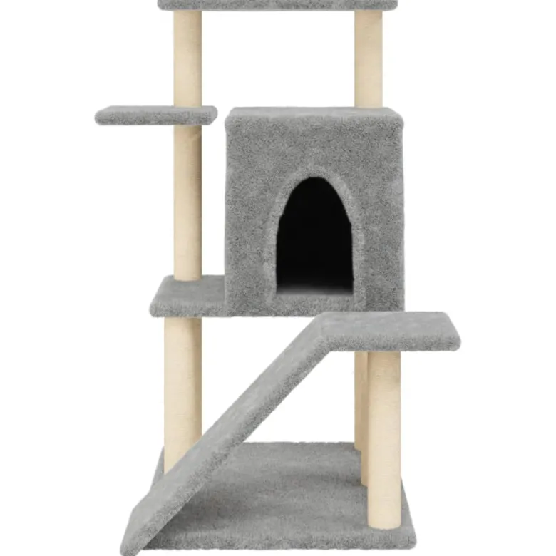 Arbre à chat meuble tour grimper jouet 74 x 61 x 97 cm gris