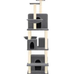 Arbre à chat meuble tour grimper jouet 64 x 97 x 180 cm gris
