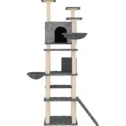 Arbre à chat meuble tour grimper jouet 104 x 78 x 191 cm gris