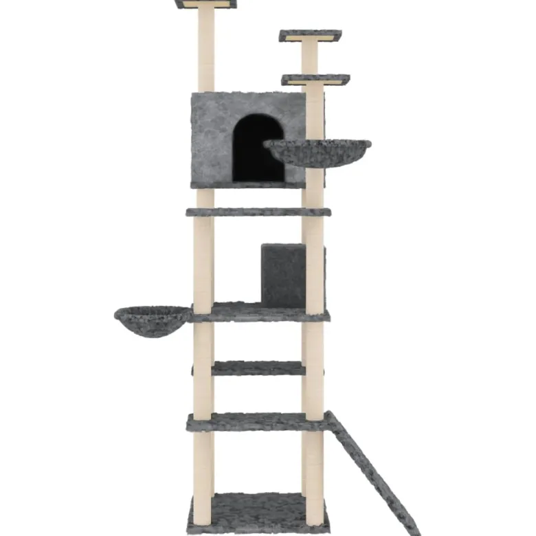 Arbre à chat meuble tour grimper jouet 104 x 78 x 191 cm gris