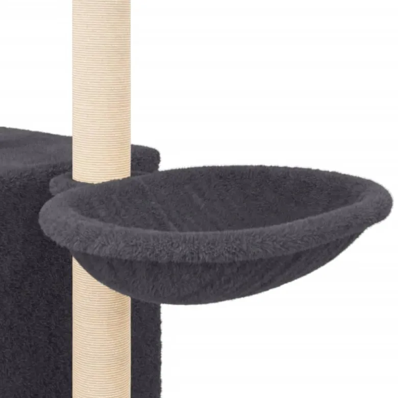 Arbre à chat meuble tour grimper jouet 72 x 34.5 x 145 cm gris