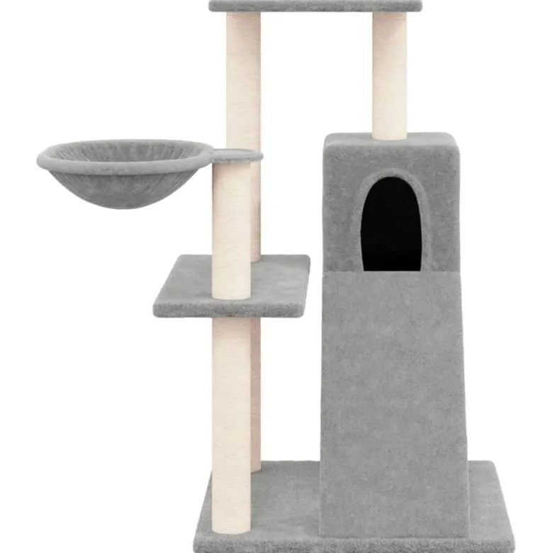 Arbre à chat meuble tour grimper jouet 73 x 49 x 82 cm gris