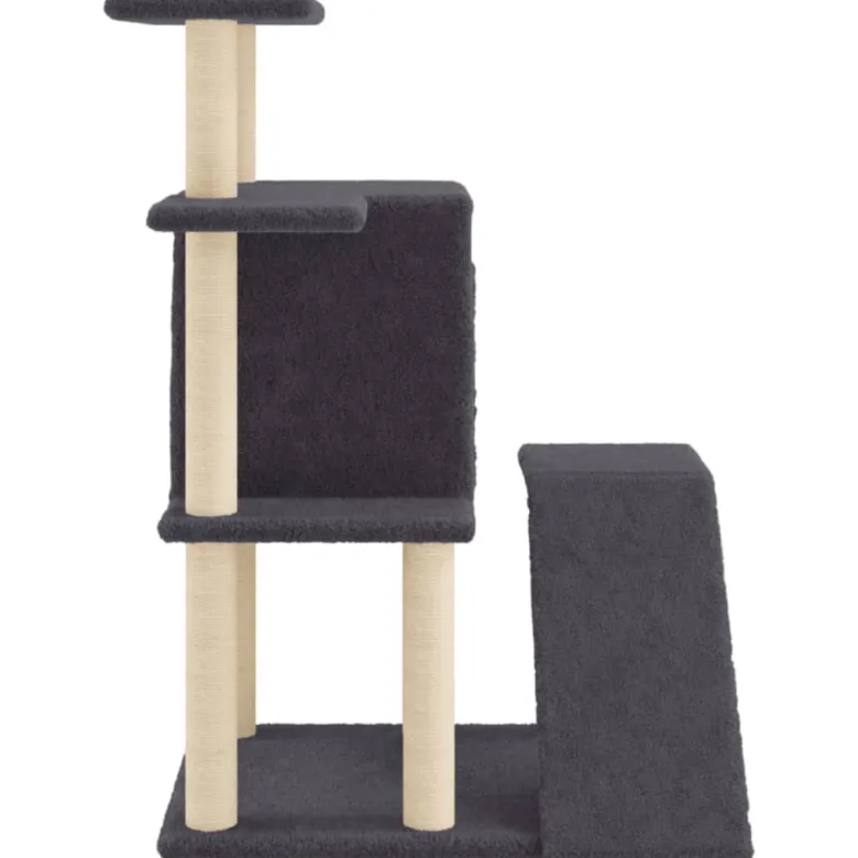 Arbre à chat meuble tour grimper jouet 74 x 61 x 97 cm gris