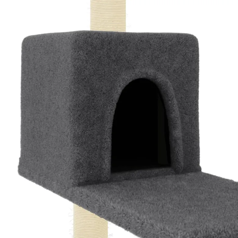 Arbre à chat meuble tour grimper jouet 78 x 59 x 95 cm gris