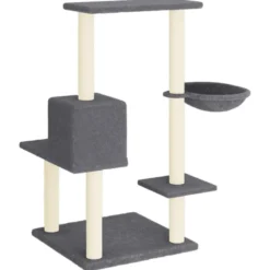 Arbre à chat meuble tour grimper jouet 78 x 59 x 95 cm gris