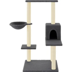 Arbre à chat meuble tour grimper jouet 78 x 59 x 95 cm gris