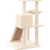 Arbre à chat meuble tour grimper jouet 73 x 49 x 82 cm crème