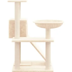 Arbre à chat meuble tour grimper jouet 73 x 49 x 82 cm crème