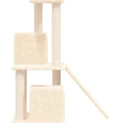 Arbre à chat meuble tour grimper jouet 47.5 x 66 x 82 cm crème