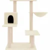 Arbre à chat meuble tour grimper jouet 72.5 x 59.5 x 82.5 cm crème