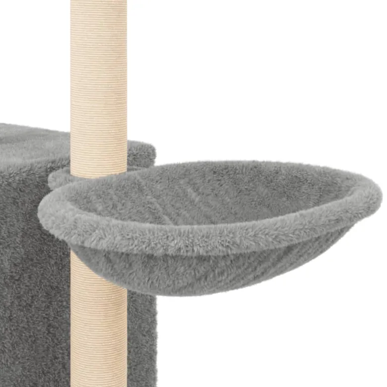 Arbre à chat meuble tour grimper jouet 72 x 34.5 x 145 cm gris