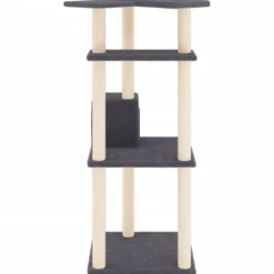 Arbre à chat meuble tour grimper jouet 55 x 47.5 x 123 cm gris