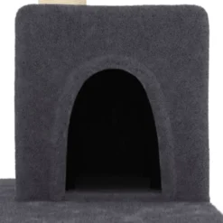 Arbre à chat meuble tour grimper jouet 55 x 47.5 x 123 cm gris