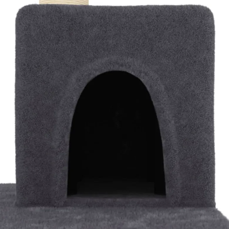 Arbre à chat meuble tour grimper jouet 55 x 47.5 x 123 cm gris