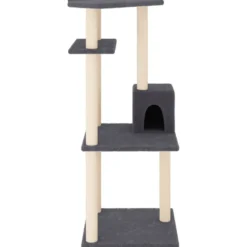Arbre à chat meuble tour grimper jouet 55 x 47.5 x 123 cm gris