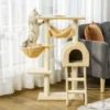 Arbre à chat style cosy chic nombreux équipements beige