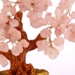 Arbre feng shui en quartz rose