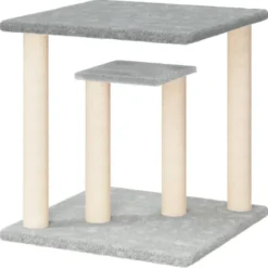 Arbres à chat avec plates-formes clair 50 47.5 x 47.5 x 50 cm gris