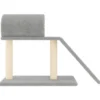Arbres à chat avec tunnel et échelle 81 x 35 x 55.5 cm gris