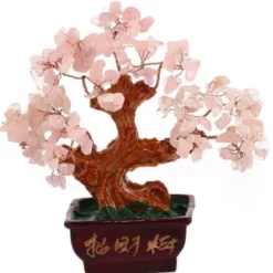 Arbre traditionnel en quartz rose