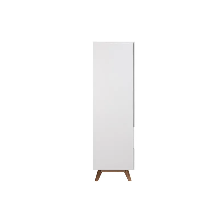 Armoire avec penderie et tiroirs finition blanc mat l100 cm kelma
