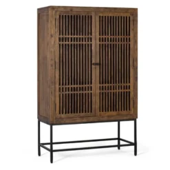 Armoire bois marron - décoration