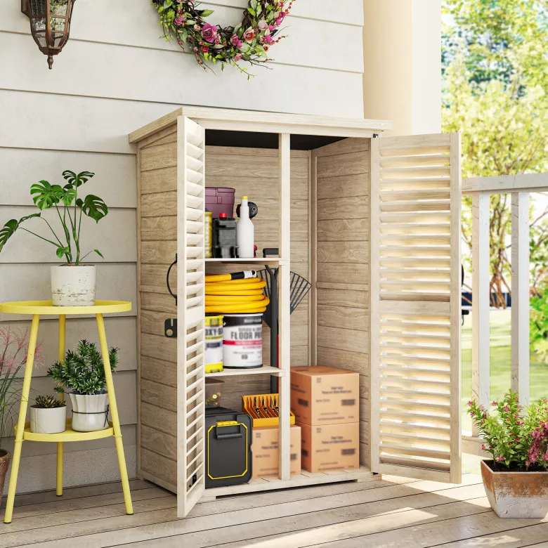 Armoire de jardin 2 portes persiennes