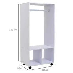 Armoire de rangement penderie à roulettes