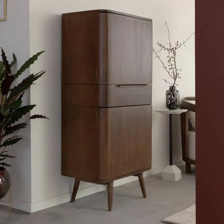 Armoire en bois de manguier foncé aléna