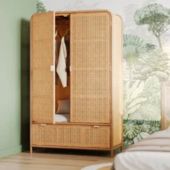 Armoire en bois massif de pin et de teck - alata