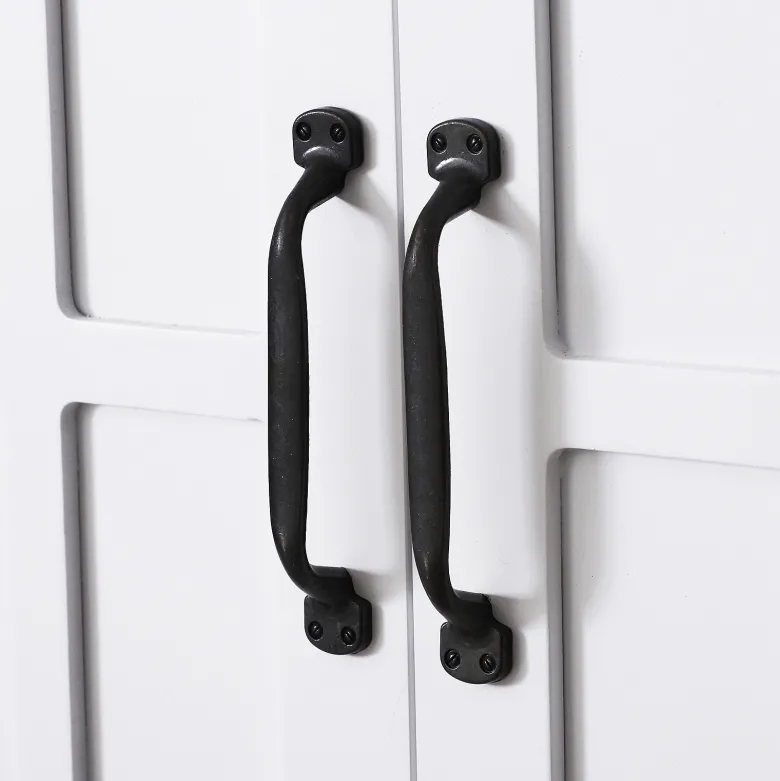 Armoire haute murale 2 portes 2 étagères niche blanc