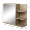 Armoire miroir de salle de bain avec étagère et 3 étagères latérales