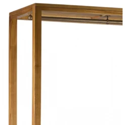 Armoire 2 tiroirs metal bois marron -