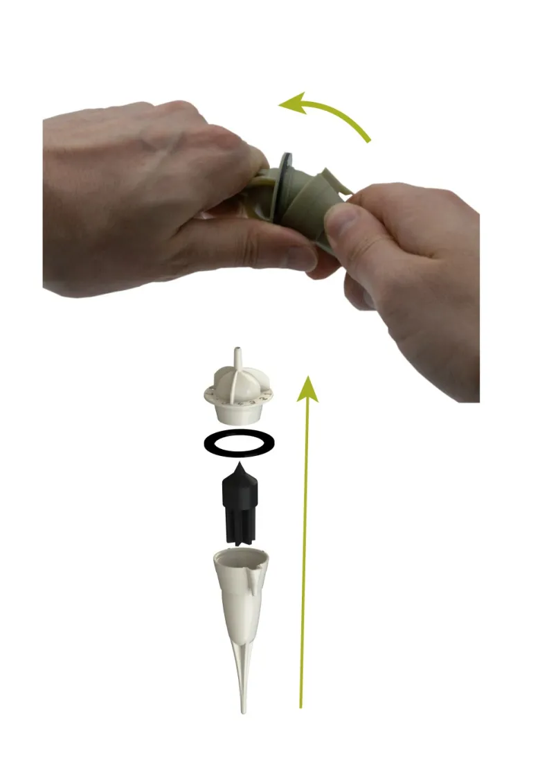 Arrosage goutte à goutte plantes et pot avec réserve d'eau 10l - blanc