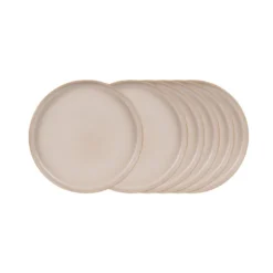 Assiette à dessert uno sable 22 cm x6 Beige