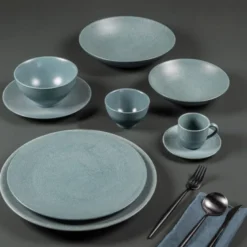 Assiette plate vésuvio 27 cm Bleu