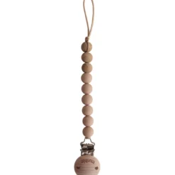 Attache sucette eva pale taupe