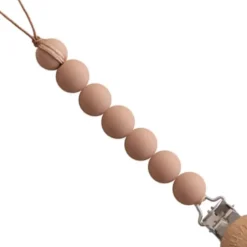 Attache sucette halo pale taupe