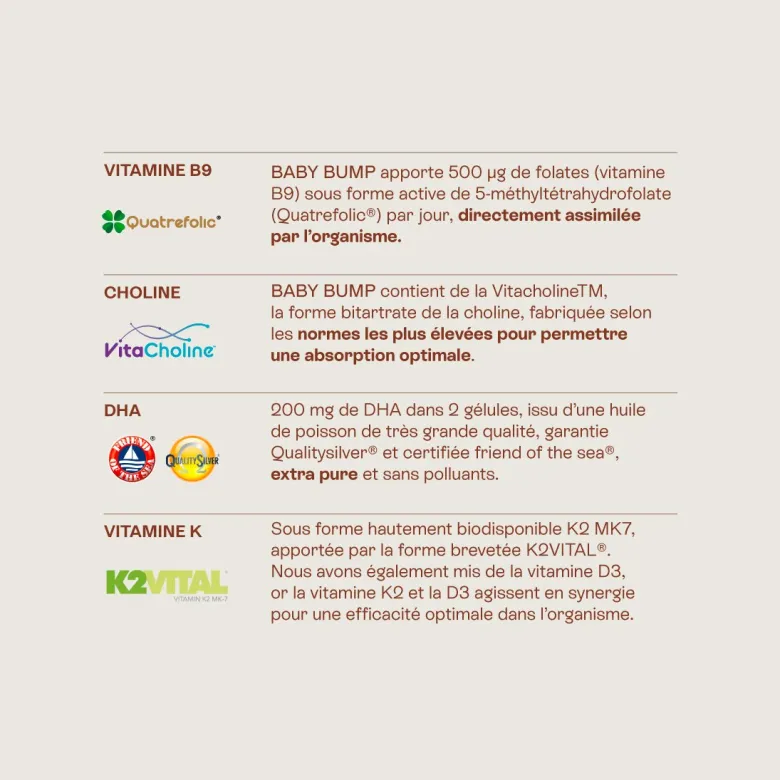 Baby bump-multivitamines-dha