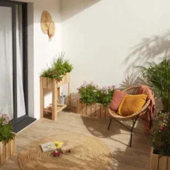 Bac à fleurs en bois 40l - acanta