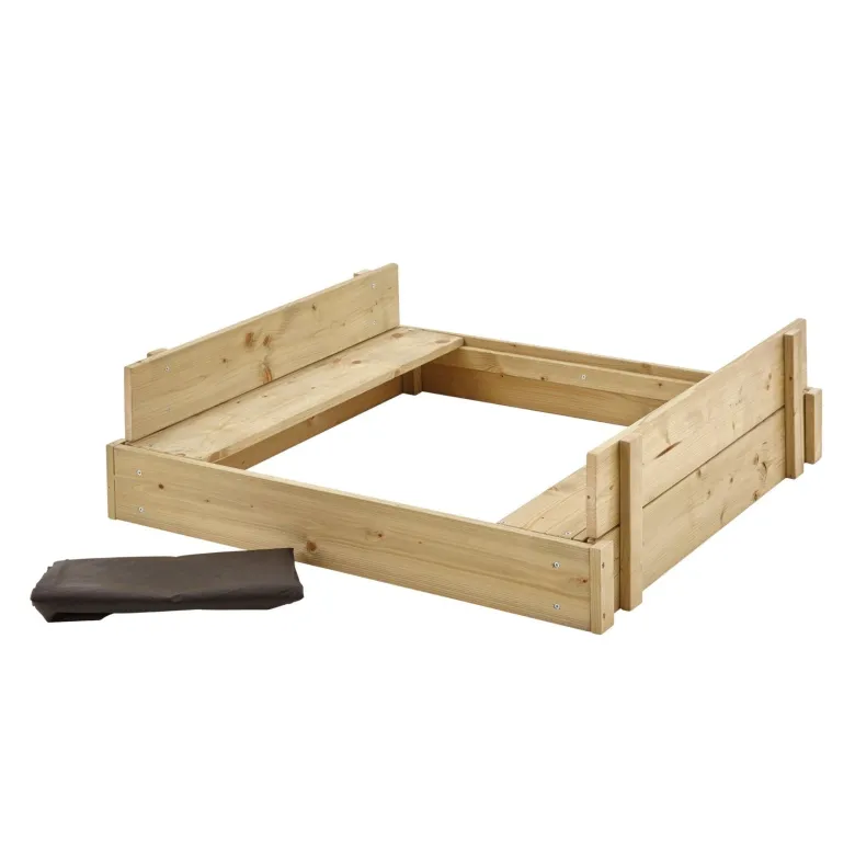 Bac à sable avec bancs intégrés