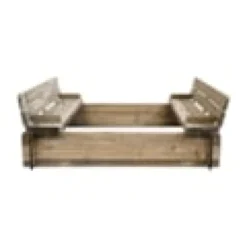 Bac à sable en bois avec bancs