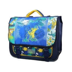 Bagtrotter cartable 38 cm phileas bleu dinosaure