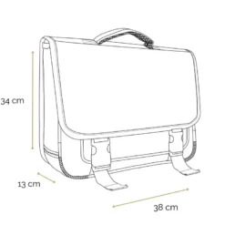 Bagtrotter cartable 38 cm phileas bleu dinosaure