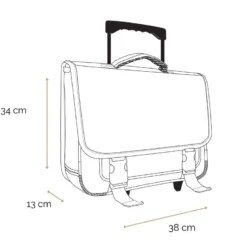 Bagtrotter cartable à roulettes 38 cm phileas violet licorne