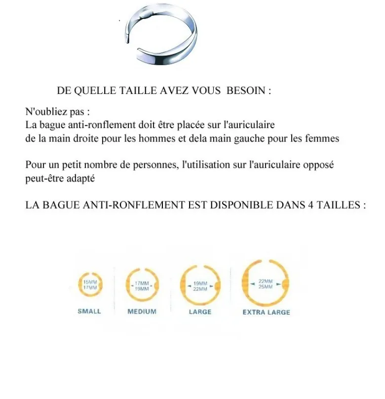 Bague anti-ronflement - taille s