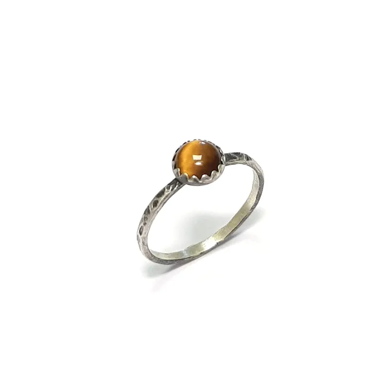 Bague axé œil de tigre taille 52
